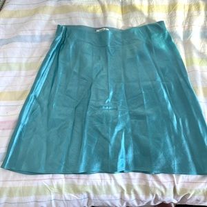 Aritzia babaton silk skirt teal - size 10